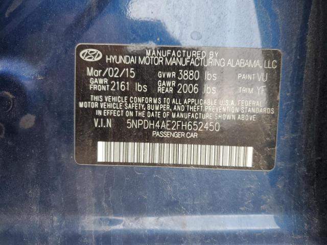 Photo 11 VIN: 5NPDH4AE2FH652450 - HYUNDAI ELANTRA 