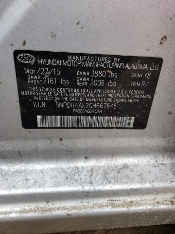 Photo 11 VIN: 5NPDH4AE2GH667645 - HYUNDAI ELANTRA SE 