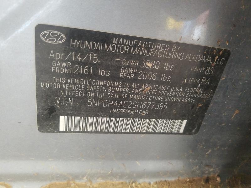 Photo 9 VIN: 5NPDH4AE2GH677396 - HYUNDAI ELANTRA SE 