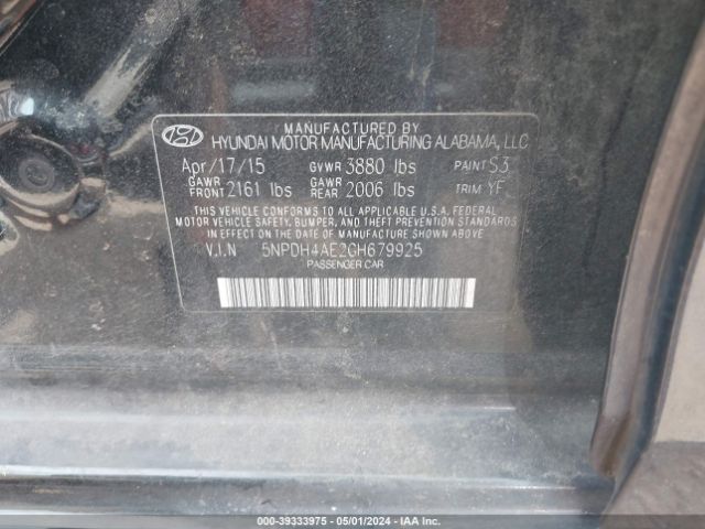 Photo 8 VIN: 5NPDH4AE2GH679925 - HYUNDAI ELANTRA 