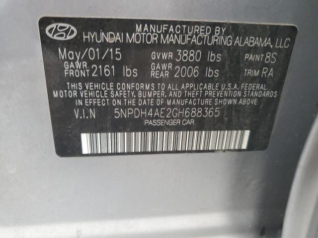 Photo 11 VIN: 5NPDH4AE2GH688365 - HYUNDAI ELANTRA SE 