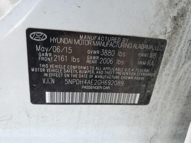 Photo 11 VIN: 5NPDH4AE2GH692089 - HYUNDAI ELANTRA 