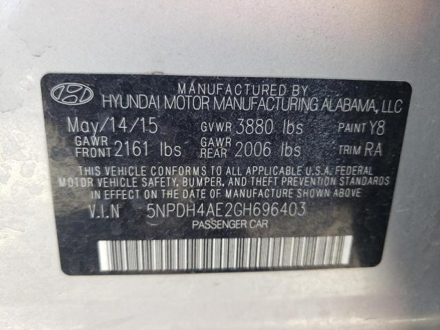 Photo 11 VIN: 5NPDH4AE2GH696403 - HYUNDAI ELANTRA 