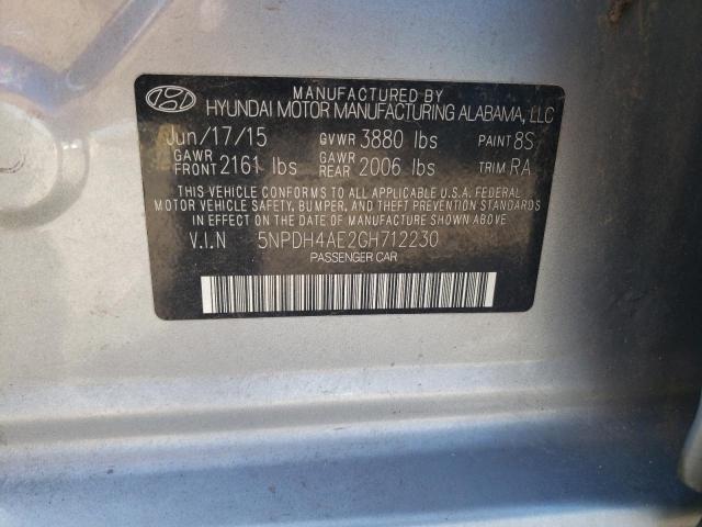 Photo 11 VIN: 5NPDH4AE2GH712230 - HYUNDAI ELANTRA SE 