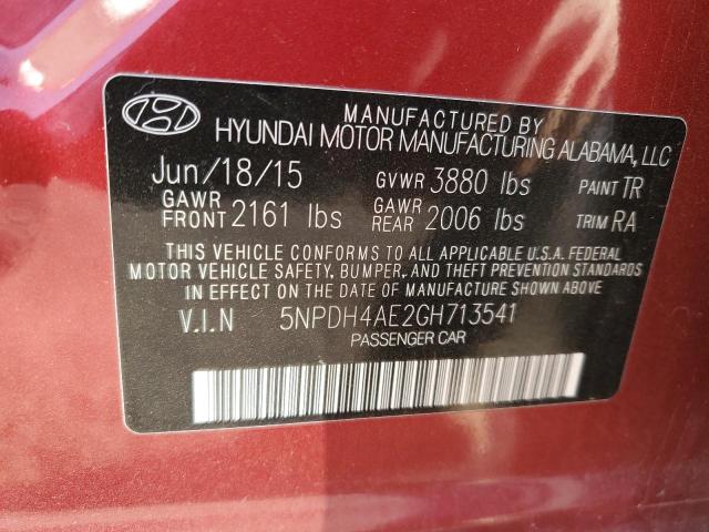 Photo 11 VIN: 5NPDH4AE2GH713541 - HYUNDAI ELANTRA SE 