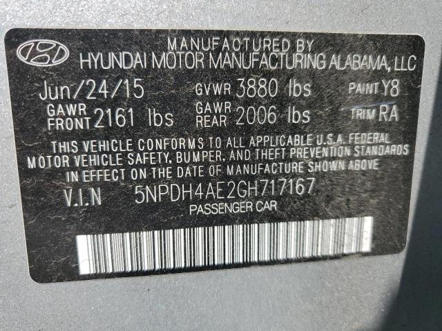 Photo 11 VIN: 5NPDH4AE2GH717167 - HYUNDAI ELANTRA 