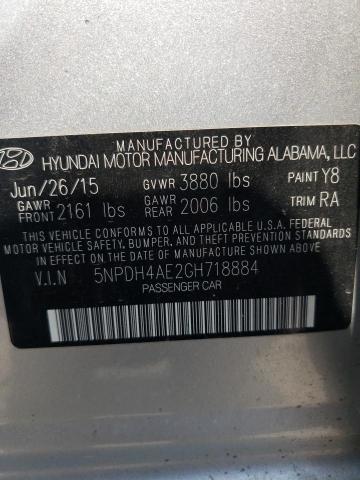 Photo 9 VIN: 5NPDH4AE2GH718884 - HYUNDAI ELANTRA SE 