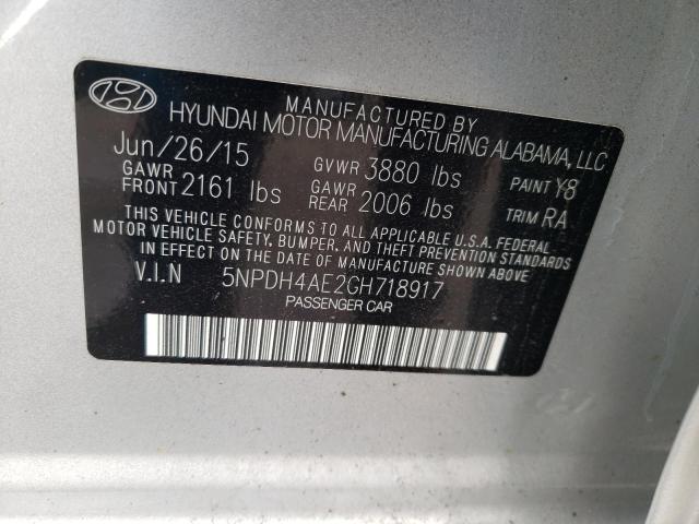 Photo 9 VIN: 5NPDH4AE2GH718917 - HYUNDAI ELANTRA SE 