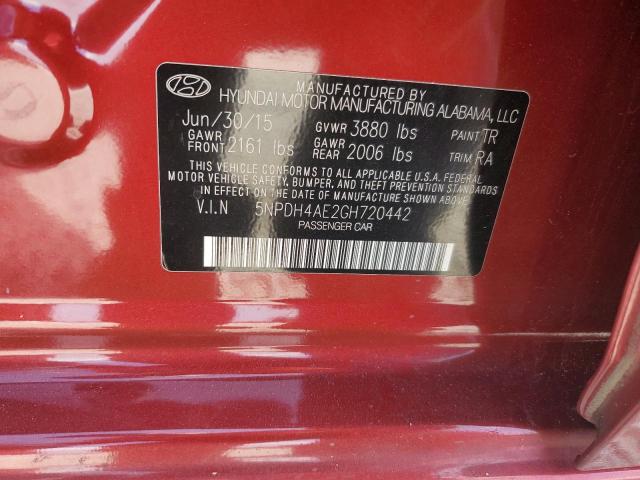 Photo 11 VIN: 5NPDH4AE2GH720442 - HYUNDAI ELANTRA 