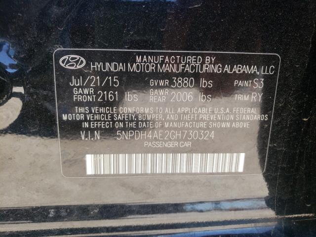 Photo 9 VIN: 5NPDH4AE2GH730324 - HYUNDAI ELANTRA SE 