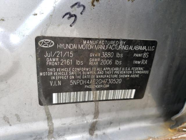 Photo 9 VIN: 5NPDH4AE2GH730520 - HYUNDAI ELANTRA SE 