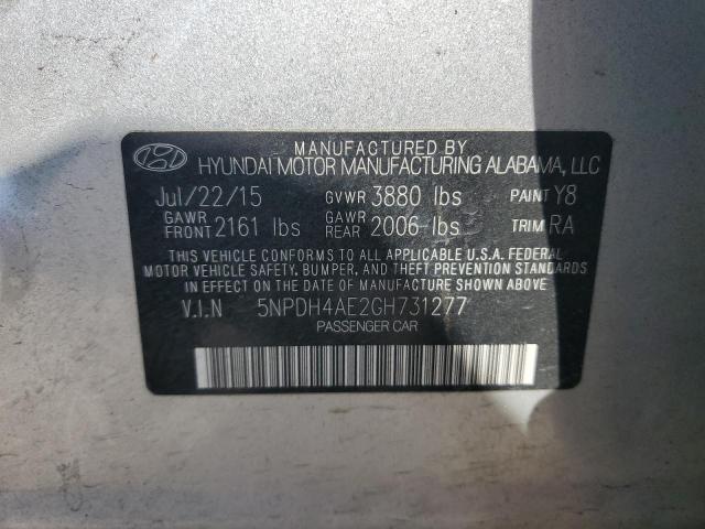 Photo 11 VIN: 5NPDH4AE2GH731277 - HYUNDAI ELANTRA SE 