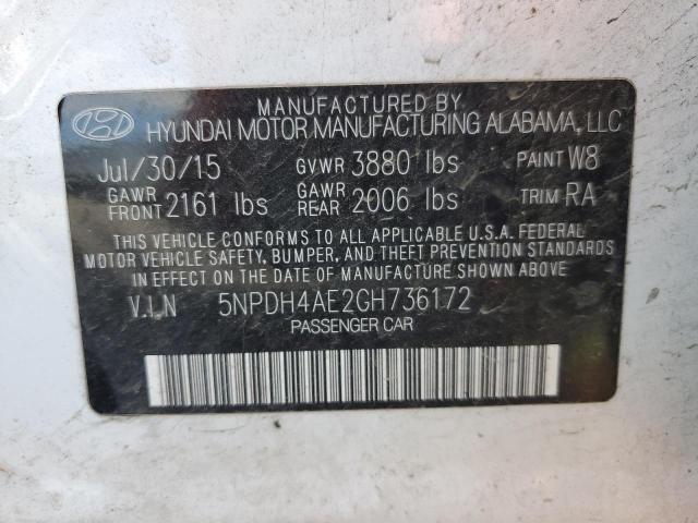 Photo 11 VIN: 5NPDH4AE2GH736172 - HYUNDAI ELANTRA 