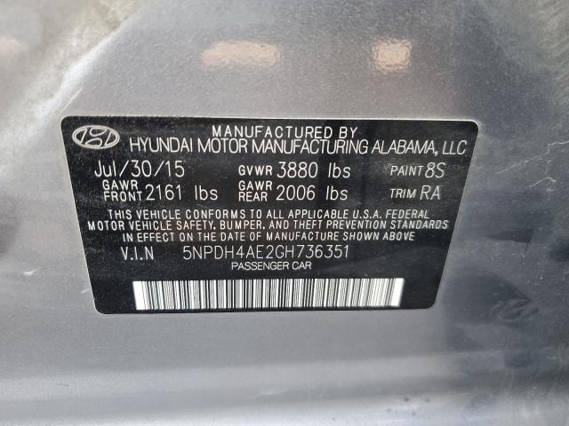 Photo 11 VIN: 5NPDH4AE2GH736351 - HYUNDAI ELANTRA SE 