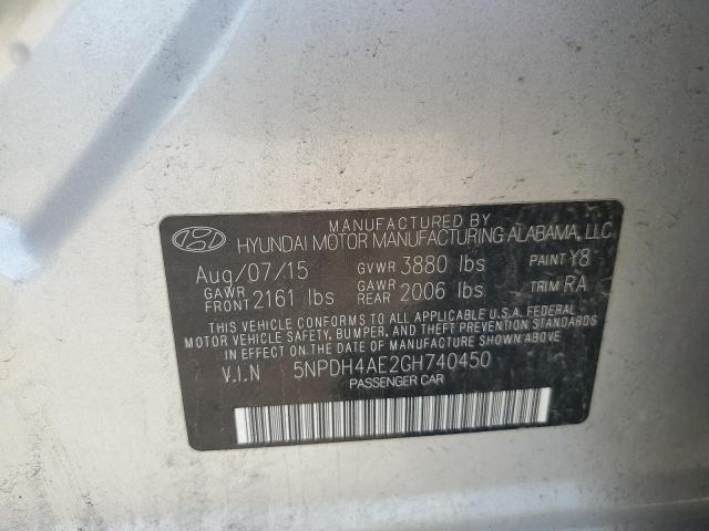 Photo 11 VIN: 5NPDH4AE2GH740450 - HYUNDAI ELANTRA 