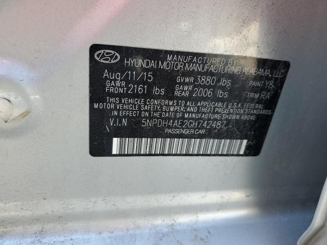 Photo 12 VIN: 5NPDH4AE2GH742487 - HYUNDAI ELANTRA SE 