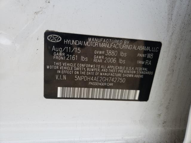 Photo 9 VIN: 5NPDH4AE2GH742750 - HYUNDAI ELANTRA SE 