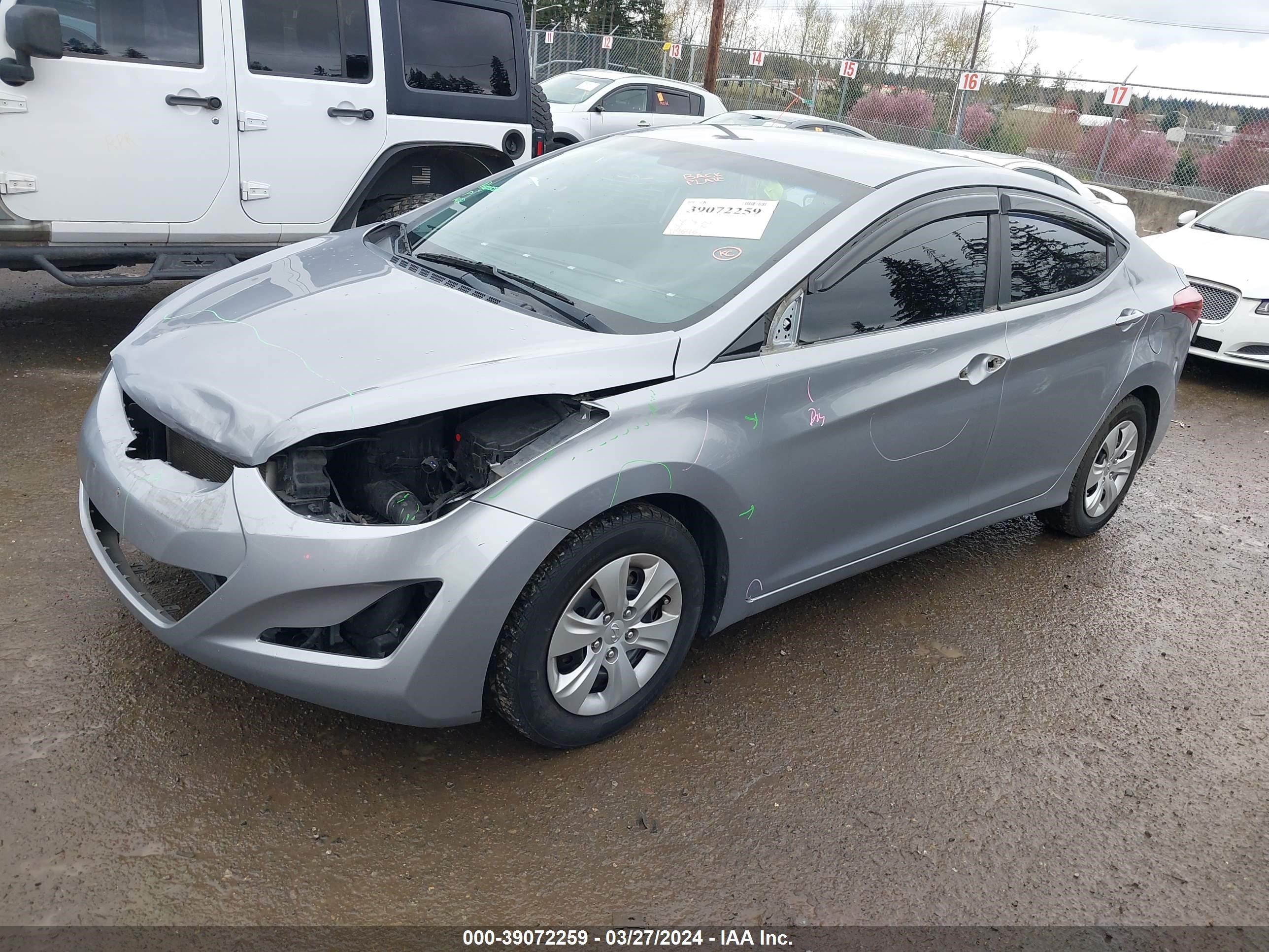 Photo 1 VIN: 5NPDH4AE2GH756275 - HYUNDAI ELANTRA 