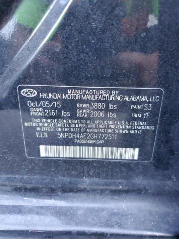 Photo 9 VIN: 5NPDH4AE2GH772511 - HYUNDAI ELANTRA SE 