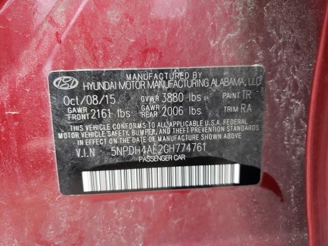 Photo 9 VIN: 5NPDH4AE2GH774761 - HYUNDAI ELANTRA SE 