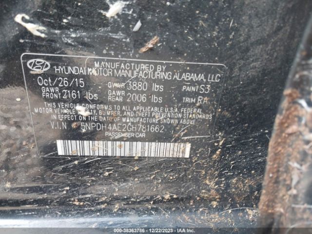 Photo 8 VIN: 5NPDH4AE2GH781662 - HYUNDAI ELANTRA 