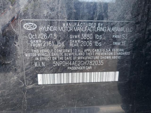 Photo 11 VIN: 5NPDH4AE2GH782035 - HYUNDAI ELANTRA SE 