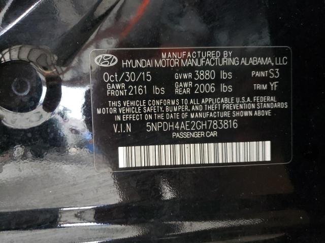 Photo 9 VIN: 5NPDH4AE2GH783816 - HYUNDAI ELANTRA SE 