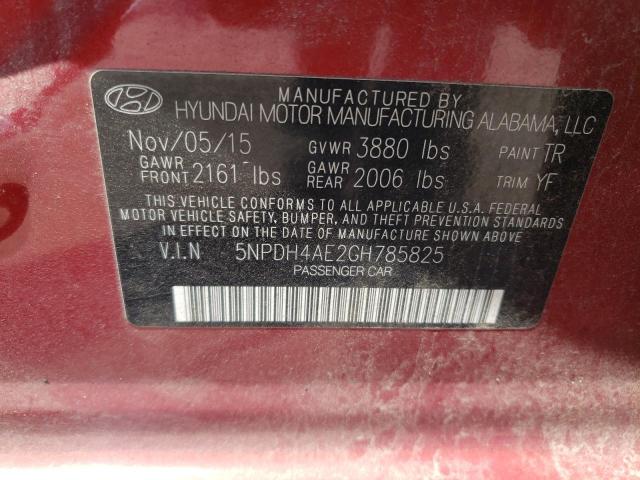 Photo 11 VIN: 5NPDH4AE2GH785825 - HYUNDAI ELANTRA SE 