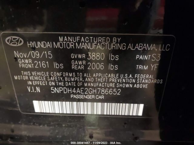 Photo 8 VIN: 5NPDH4AE2GH786652 - HYUNDAI ELANTRA 