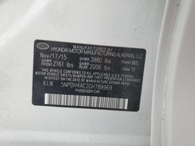 Photo 11 VIN: 5NPDH4AE2GH789969 - HYUNDAI ELANTRA SE 