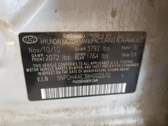 Photo 9 VIN: 5NPDH4AE3BH002570 - HYUNDAI ELANTRA GL 