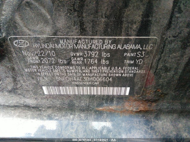 Photo 8 VIN: 5NPDH4AE3BH006604 - HYUNDAI ELANTRA 