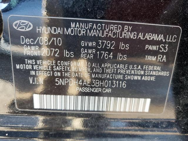 Photo 11 VIN: 5NPDH4AE3BH013116 - HYUNDAI ELANTRA 