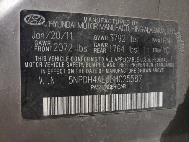 Photo 11 VIN: 5NPDH4AE3BH025587 - HYUNDAI ELANTRA GL 