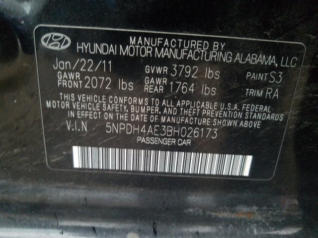 Photo 9 VIN: 5NPDH4AE3BH026173 - HYUNDAI ELANTRA GL 