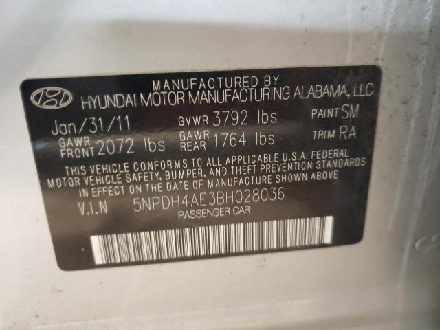 Photo 9 VIN: 5NPDH4AE3BH028036 - HYUNDAI ELANTRA GL 