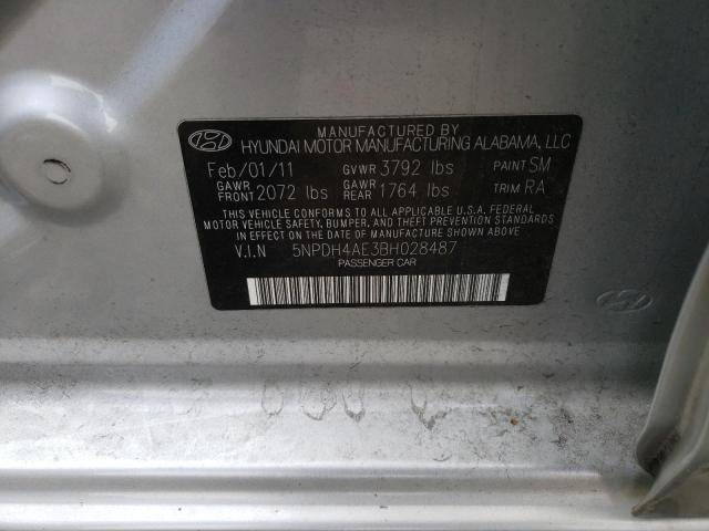 Photo 9 VIN: 5NPDH4AE3BH028487 - HYUNDAI ELANTRA GL 