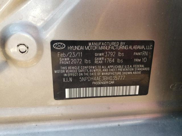 Photo 11 VIN: 5NPDH4AE3BH035777 - HYUNDAI ELANTRA GL 