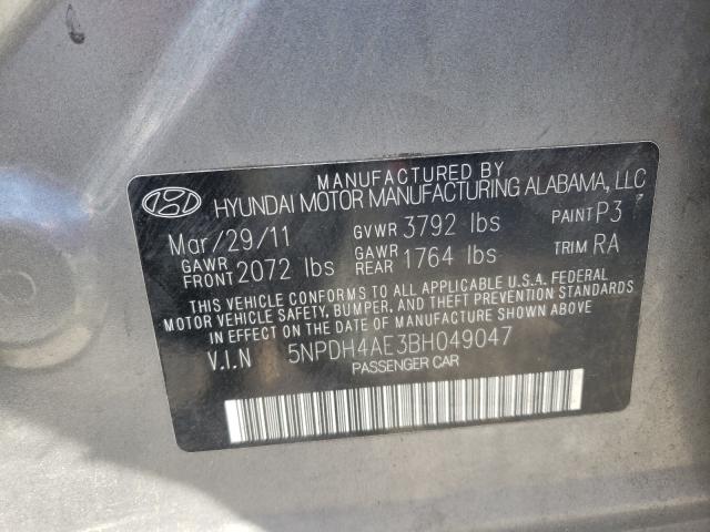 Photo 9 VIN: 5NPDH4AE3BH049047 - HYUNDAI ELANTRA GL 