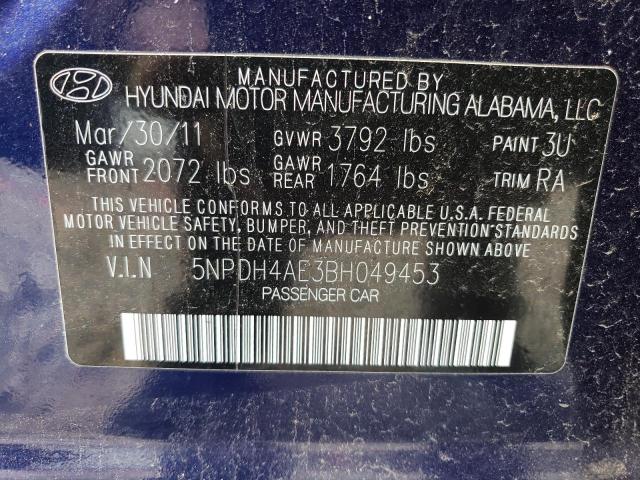 Photo 12 VIN: 5NPDH4AE3BH049453 - HYUNDAI ELANTRA 