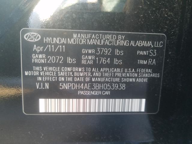 Photo 9 VIN: 5NPDH4AE3BH053938 - HYUNDAI ELANTRA GL 