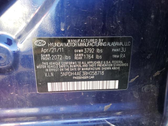 Photo 11 VIN: 5NPDH4AE3BH058718 - HYUNDAI ELANTRA GL 