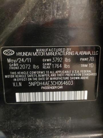 Photo 11 VIN: 5NPDH4AE3CH064603 - HYUNDAI ELANTRA GL 