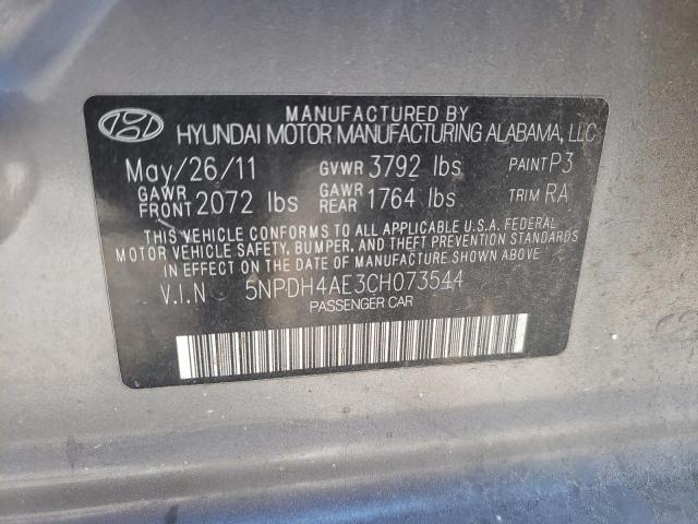 Photo 9 VIN: 5NPDH4AE3CH073544 - HYUNDAI ELANTRA GL 