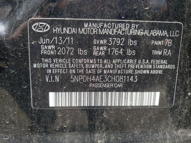 Photo 12 VIN: 5NPDH4AE3CH081143 - HYUNDAI ELANTRA 