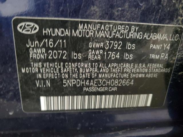 Photo 11 VIN: 5NPDH4AE3CH082664 - HYUNDAI ELANTRA GL 