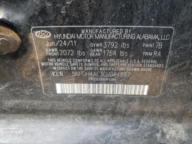 Photo 11 VIN: 5NPDH4AE3CH084897 - HYUNDAI ELANTRA GL 