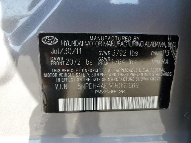 Photo 11 VIN: 5NPDH4AE3CH091669 - HYUNDAI ELANTRA GL 