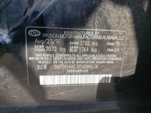 Photo 9 VIN: 5NPDH4AE3CH099576 - HYUNDAI ELANTRA GL 