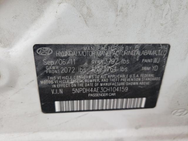 Photo 11 VIN: 5NPDH4AE3CH104159 - HYUNDAI ELANTRA 